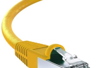 iVoltaa Ethernet Cable CAT8 Cable Dual Shielded+ (SSTP) Professional Series – 40Gigabit/Sec LAN Network/High Speed Internet Cable, 2000MHZ – 1 feet (0.3 m)