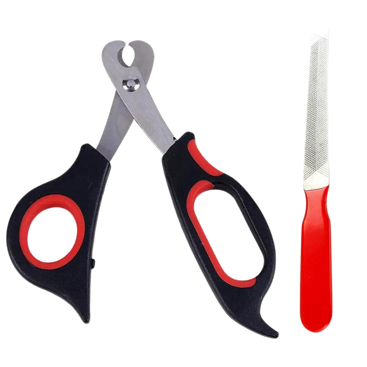 Emily Pets Professional Stainless Steel Scissor Tool Nail Clipper Cutter for Cat & Dog (Medium), Black