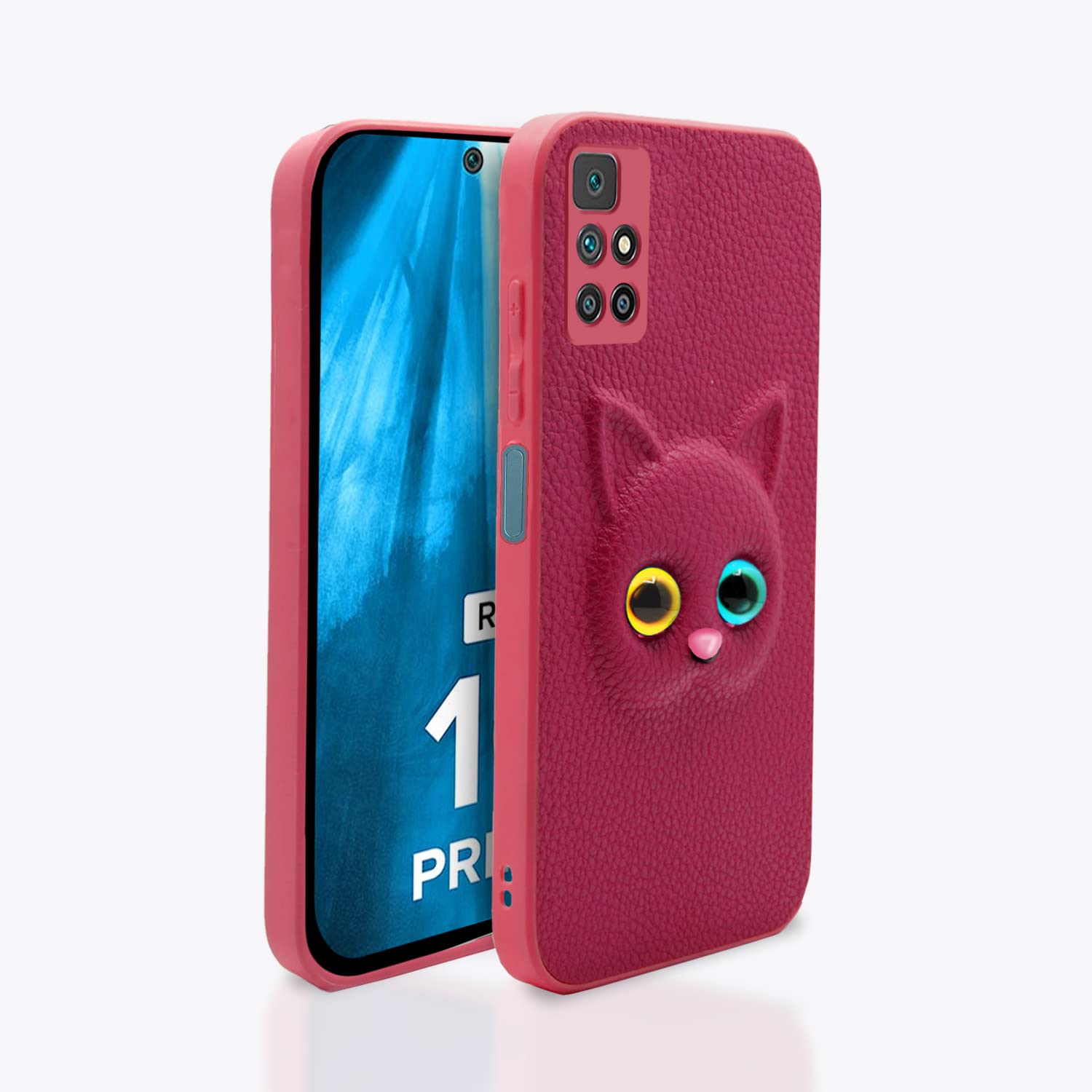 Pikkme Mi Redmi 10 Prime Back Cover for Girls | Cute Cat Leather Finish | Soft TPU | Case for Mi Redmi 10 Prime (Pink) Pikkme Mi Redmi 10 Prime Back Cover for Girls | Cute Cat Leather Finish | Soft TPU | Case for Mi Redmi 10 Prime (Pink)