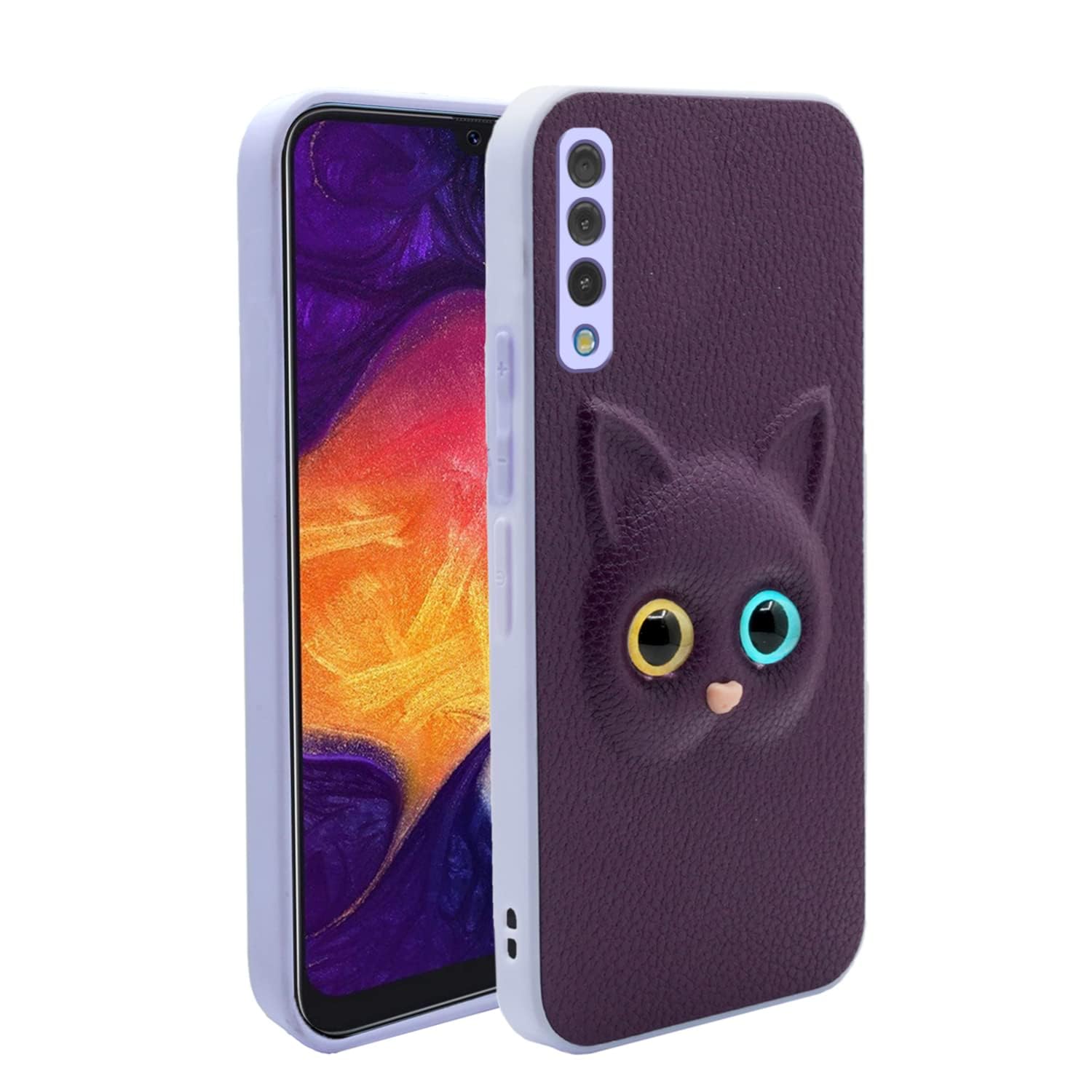 Pikkme Back Cover for Samsung Galaxy A70 / A70s Cute Cat Design Soft TPU Leather Style Bumper Case for Girls (Purple) Pikkme Back Cover for Samsung Galaxy A70 / A70s Cute Cat Design Soft TPU Leather Style Bumper Case for Girls (Purple)