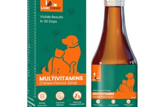 Multivitamin Syrup for Dogs & Cats 100ml | 36 Active Ingredients for Improved Energy, Boost Immunity | Vitamins & Minerals for Enhanced Growth | Chicken Flavour Supplement/Tonic for Pets