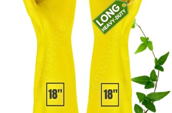 1Pk 18Inch Long Thick And Heavy Duty Latex Rubber Gardening Gloves/Long Garden Gloves For Home Farming Work, Pack Of 1, Yellow