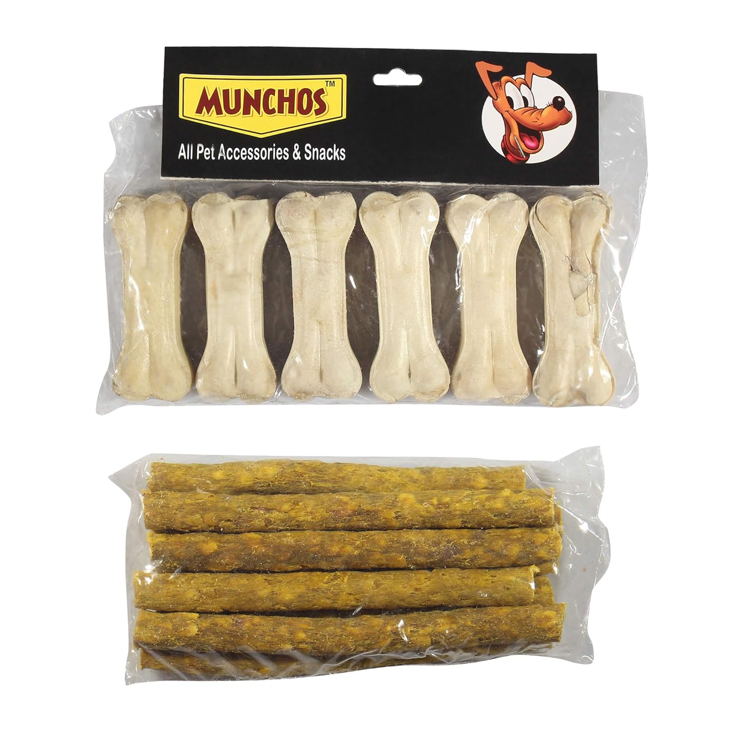 MUNCHOS Adult Dog Bone (3-inch x 6 Pcs) + 120 GMS Chicken Stick