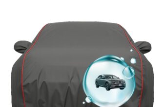 WOBIT COVERS ‘SuperSmooth’ Premium Car Cover Compatible with Vinfast VF8 Price Car Cover – Water Resistant – Scratch Proof – Dust Proof – Dog Proof – (Grey with Mirror Pocket)