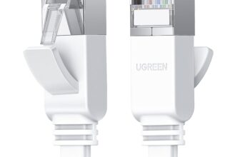 UGREEN CAT 6 Flat Ethernet Cable 15m, Pure Copper Core High-Speed 1000Mbps RJ45 LAN Network cord for Xbox Switch PS5 PS4 Extender Router Modem