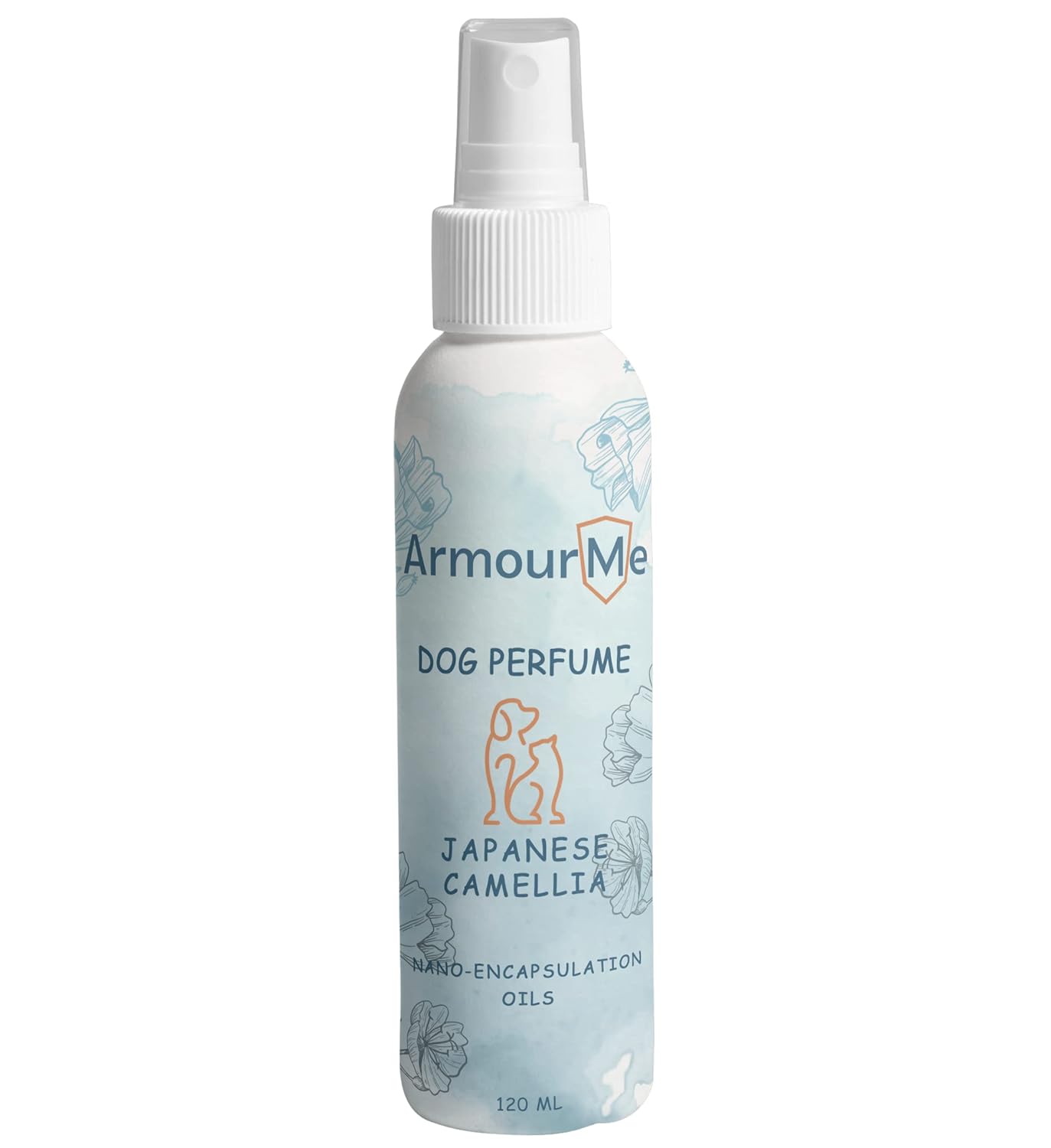 ArmourMe Dog Perfume Spray | Waterbased | Natural Deodorizer for Dogs | Eliminates Dog Odors for Smelly Dogs, pH Balanced, Free from Sulfates and Parabens. (Camellia)