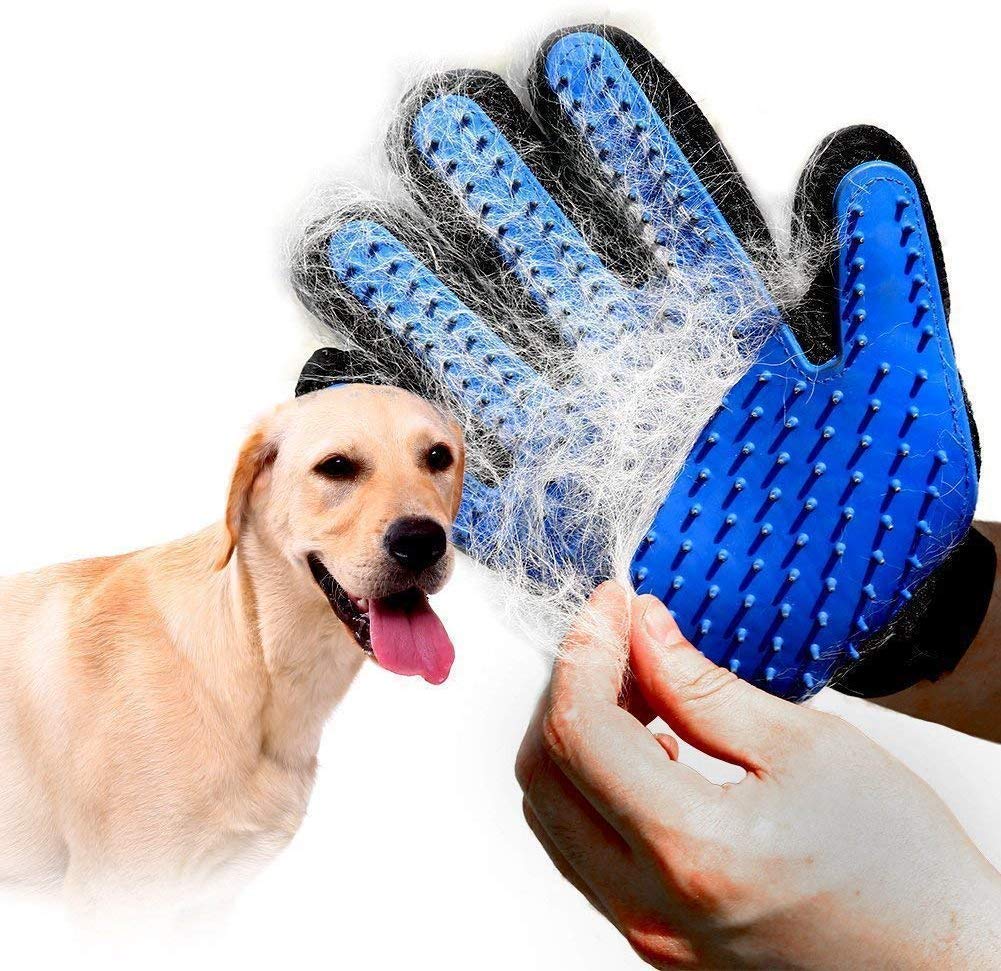 Pets Grooming Deshedding, Massaging Bath Glove for Dogs and Cats