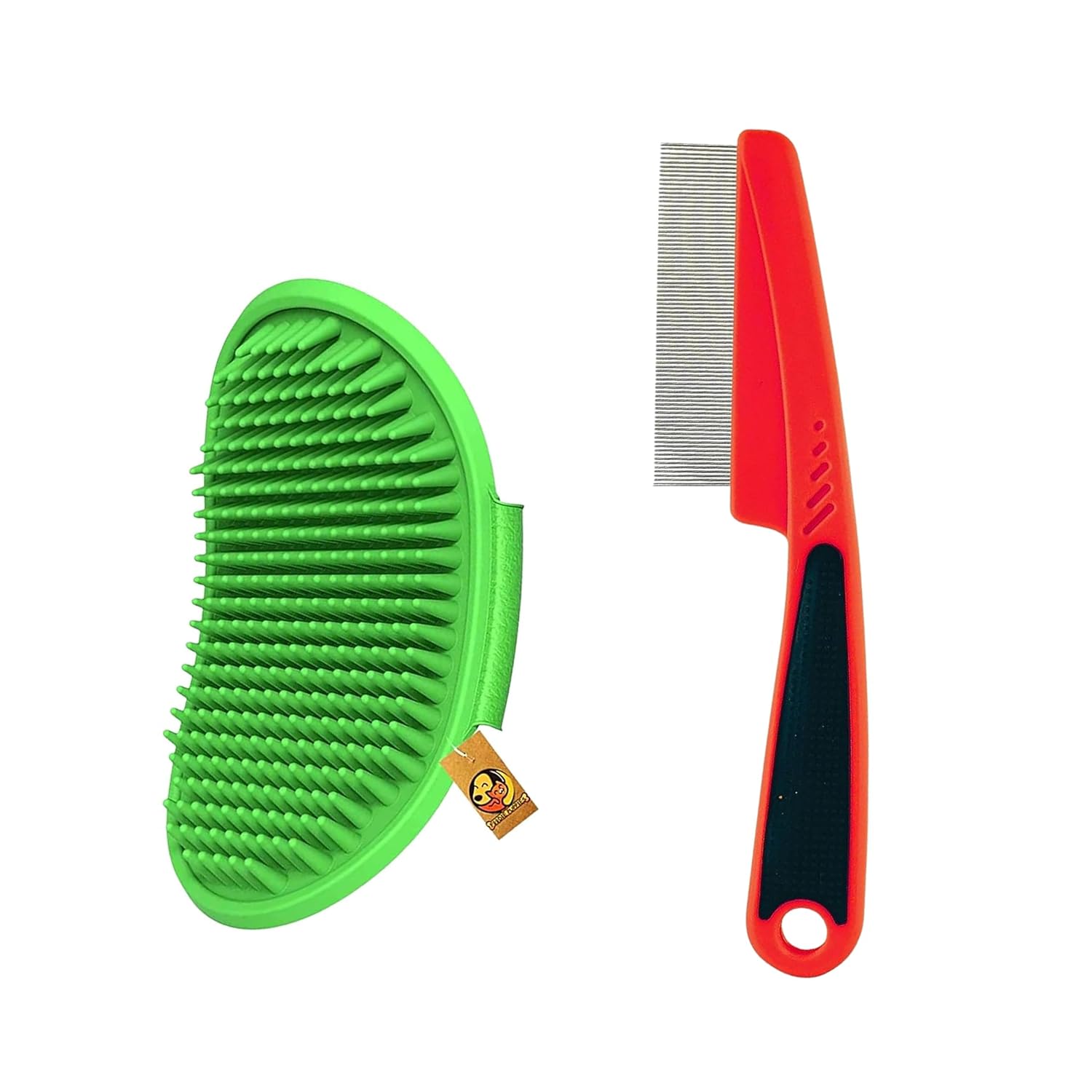 Foodie Puppies Combo Grooming Accessories Comfortable to Use for Dogs and Puppies (Flea Comb and Glove)