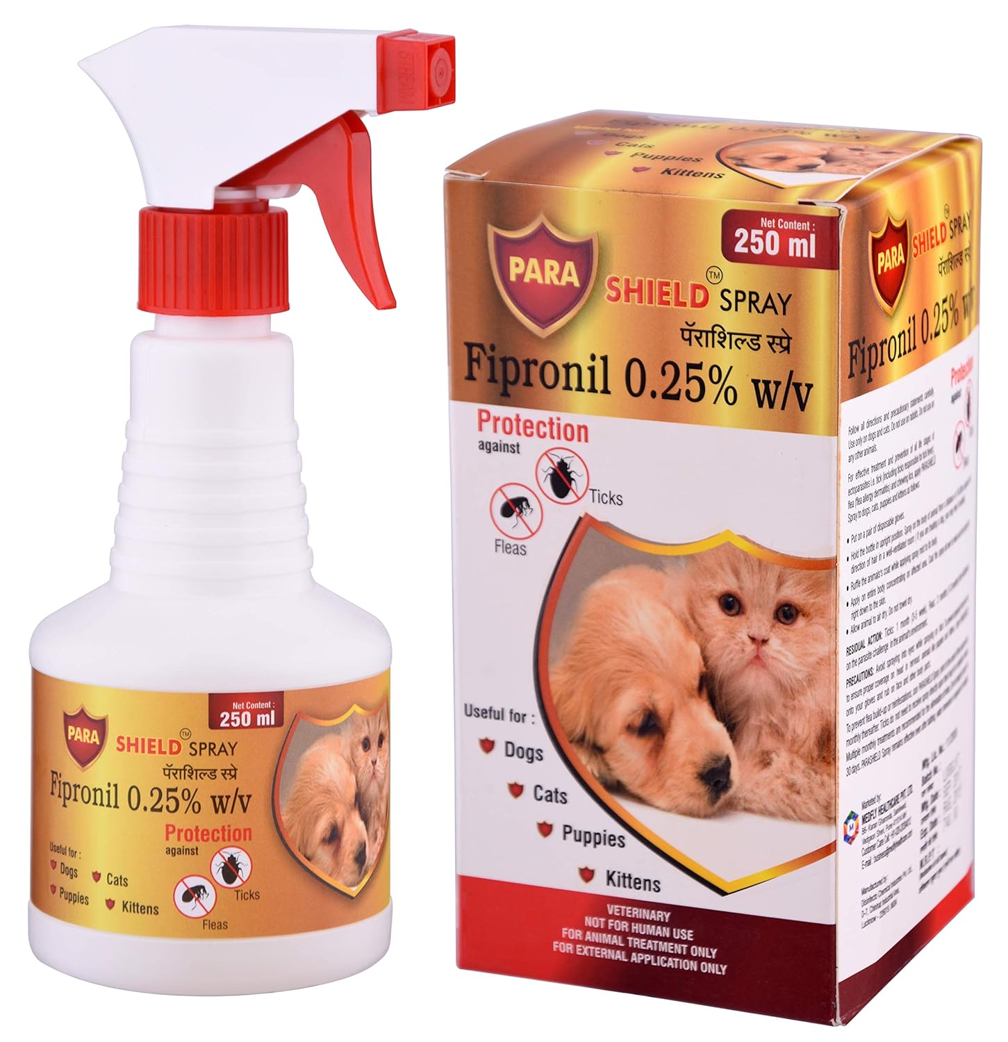 Medfly Parashield Fleas & Ticks Spray for Dogs and Cats – 250 ML