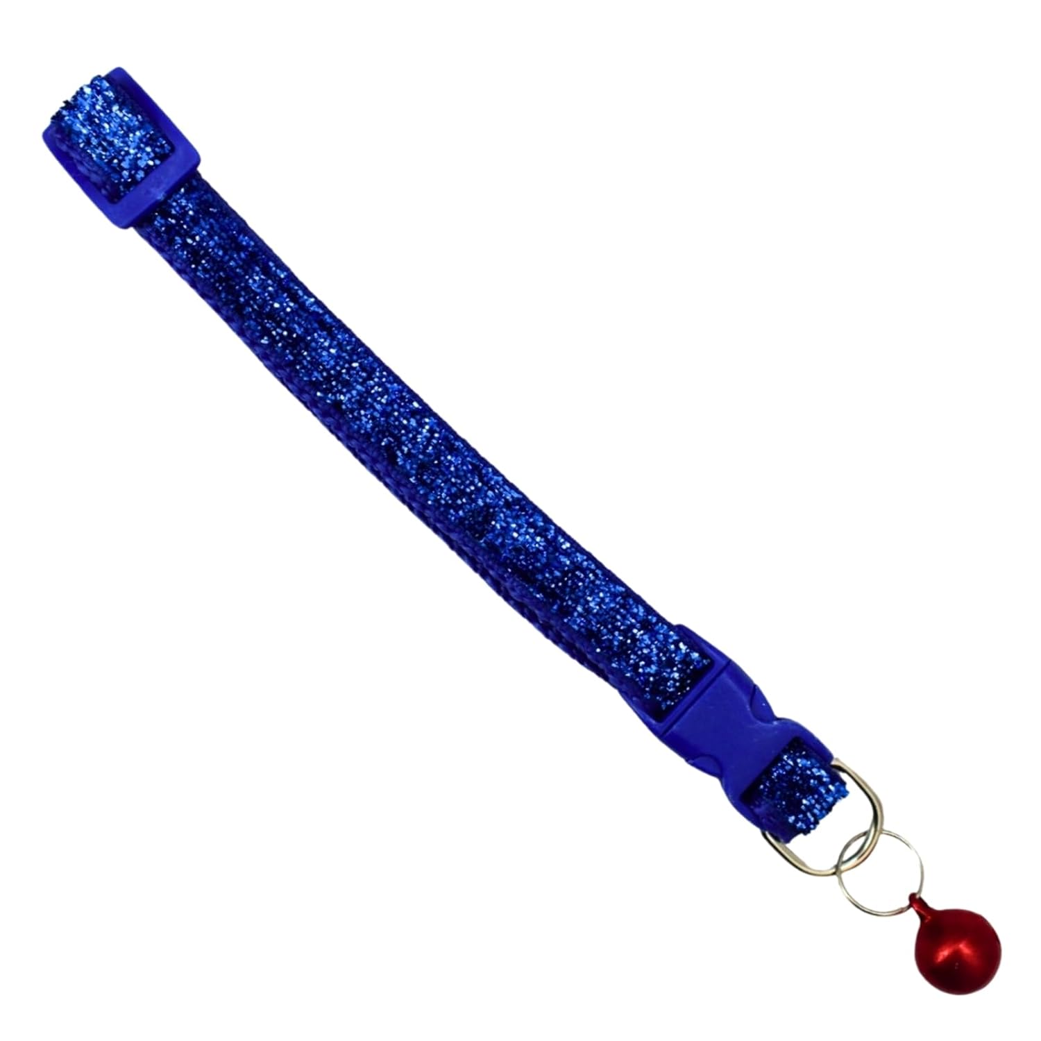 Emily Pets Glitter Velvet Breakaway Cat Collar with Bell | Soft Nylon Safety Collar for Cats | Mixed Colors (1 Piece)