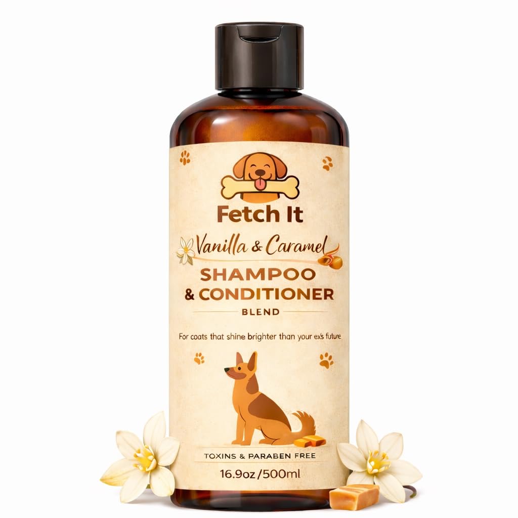 Multiple Dog Shampoo & Conditioner Blend for Smooth and Silky Coat (500 ml) (Vanilla & Caramel)