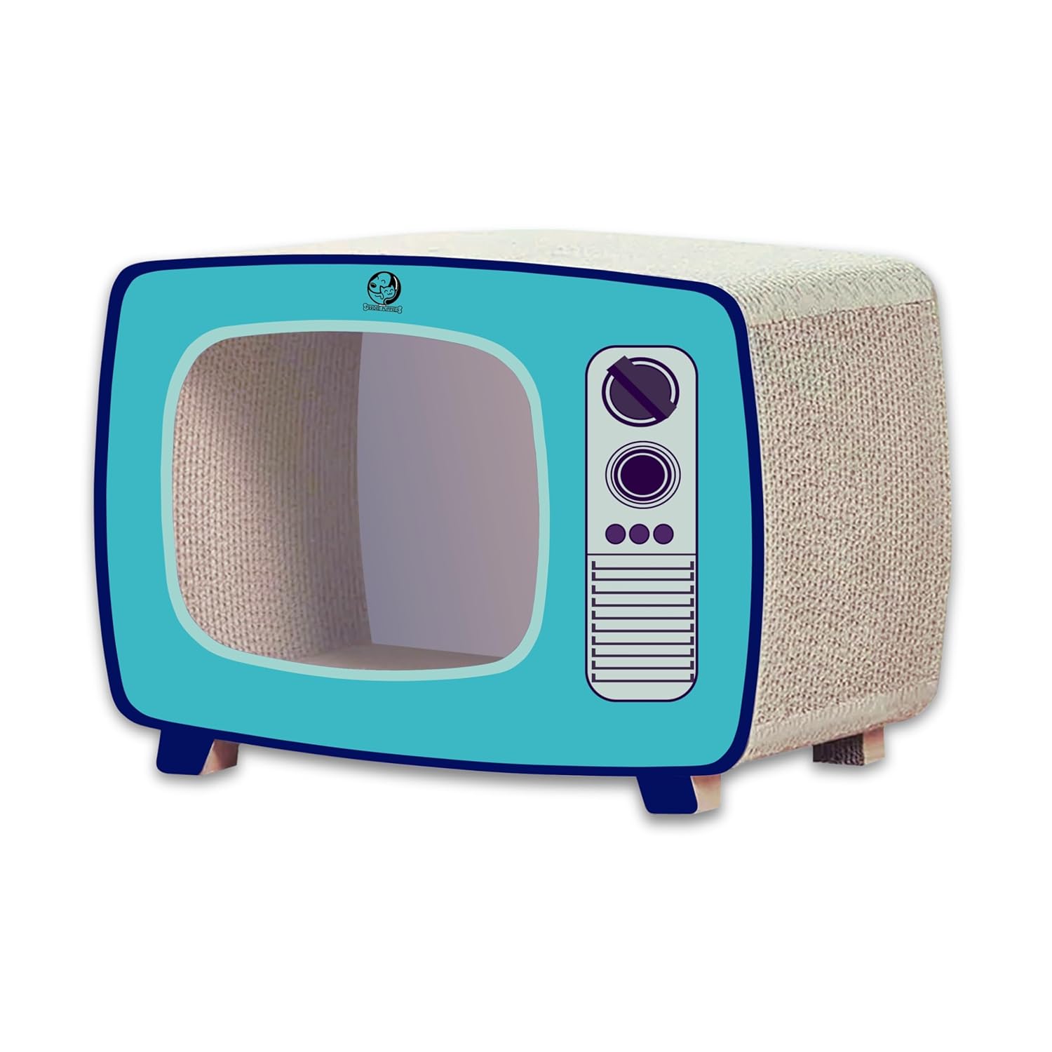 Foodie Puppies Cardboard Scratching Pads with Catnip for Cats and Kittens – (Television Scratcher) | Cat Durable Play TV Post for Indoor, Cats Corrugated Scratcher Box for Furniture Protection