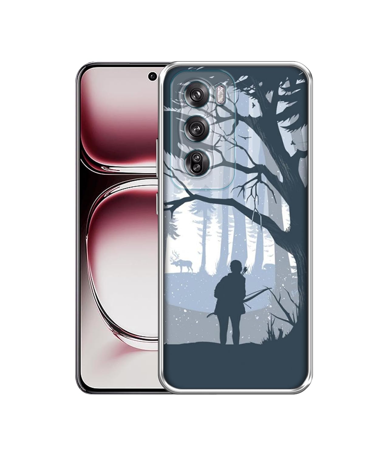Hunter Design Printed Silicon Soft TPU Back Case Cover for Oppo Reno 12 Pro 5G