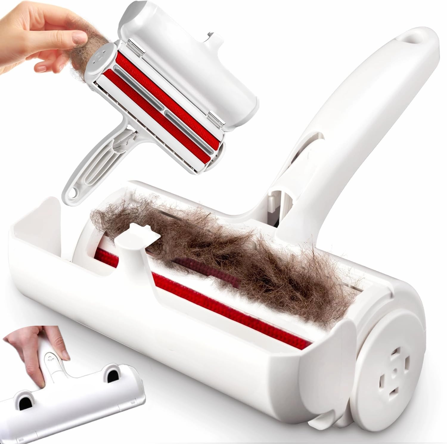 Portable Pet Hair Remover Roller for Dogs & Cats – Reusable Fur Remover Brush for Furniture, Clothes, Sofas, Car Seats & Beds | Easy-to-Clean, Eco-Friendly, No Sticky Tapes Needed (Roller)