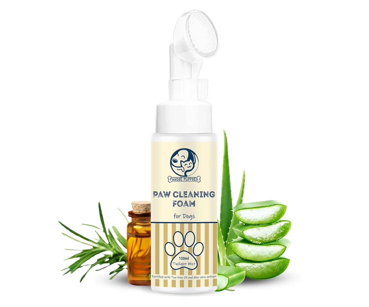 Foodie Puppies Dog Paw Cleaning Foam with Silicone Brush – (Twilight Mist,150ml) | Paw Cleaner for Dog Foot Scrubber Cleaning Brush | Fortified with Tea Tree Oil and Aloe Vera Extract Foodie Puppies Dog Paw Cleaning Foam with Silicone Brush – (Twilight Mist,150ml) | Paw Cleaner for Dog Foot Scrubber Cleaning Brush | Fortified with Tea Tree Oil and Aloe Vera Extract